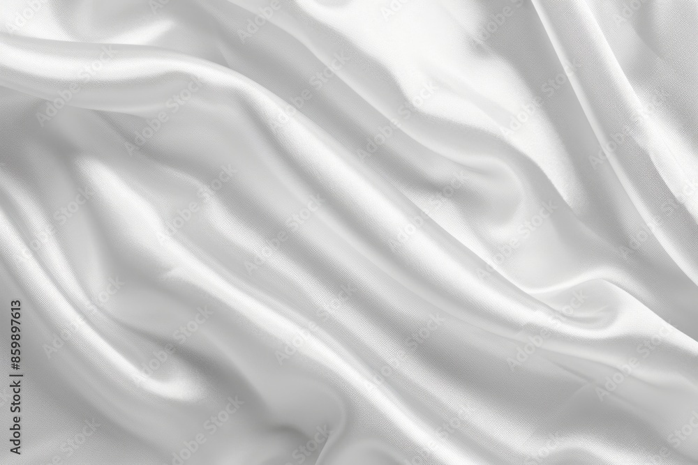 Poster minimalist shimmering white fabric with subtle line pattern