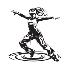 Obraz premium Zumba Vector Images. Zumba Silhouette Woman Stock Illustrations 