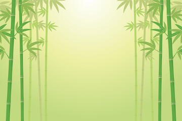 Vector green bamboo background illustration