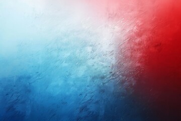 Obraz premium Striking blue, red and white color palette. Abstract artwork concept