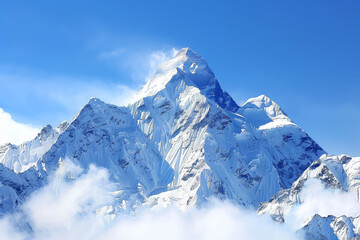 Obraz premium Snow mountain scenery background picture