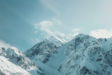 Fototapeta premium Snow mountain scenery background picture