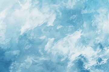 Obraz premium Expressive oil paint design with white background and blue accents