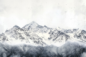 Obraz premium Snow mountain scenery background picture
