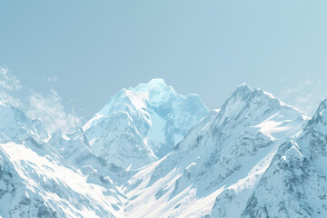 Obraz premium Snow mountain scenery background picture