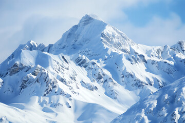Fototapeta premium Snow-Covered Mountain Landscape