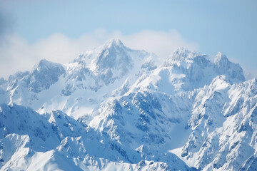 Obraz premium Snow-Covered Mountain Landscape