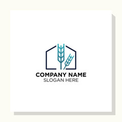 Simple Grain wheat logo concept, Agriculture wheat Logo Template vector icon