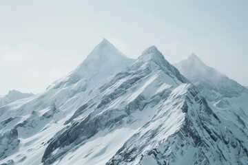 Fototapeta premium Snow-Covered Mountain Landscape