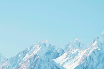 Obraz premium Snow-Covered Mountain Landscape