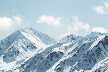 Obraz premium Snow-Covered Mountain Landscape