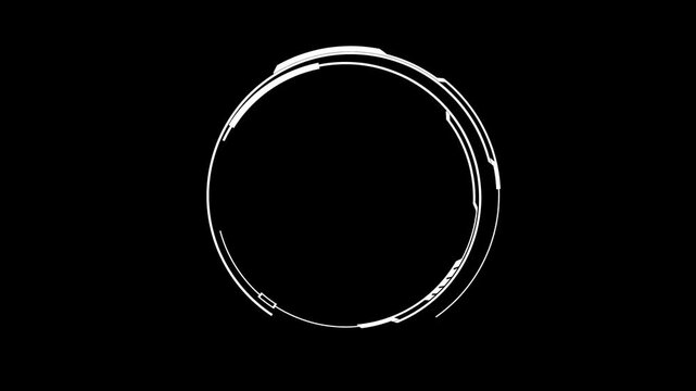 Circular loading animation rotating asset in the alpha channel. circle loading rotating isolated on black