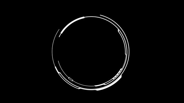 Circular loading animation rotating asset in the alpha channel. circle loading rotating isolated on black