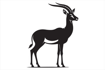 Fototapeta premium Antelope Vector silhouette image