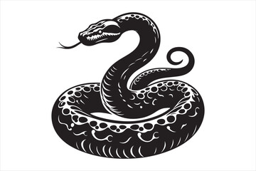 Naklejka premium Anaconda Vector silhouette image