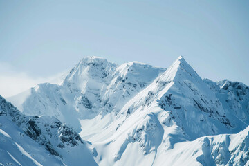 Obraz premium Snow-Covered Mountain Landscape