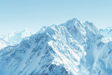 Fototapeta premium Snow-Covered Mountain Landscape