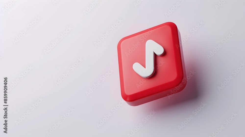 Poster upload icon, upload 3d button. upload symbol on white background - 3d rendering