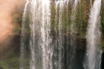 waterfall in the forest, the rainbow falls, new zealand,
