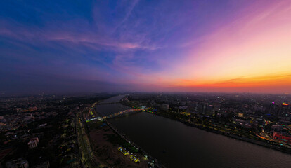 Atal Bridge, At Sunset Time, Ahmedabad Gujarat India.