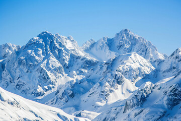Fototapeta premium Snowy Mountain Landscape