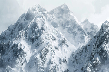 Obraz premium Snowy Mountain Landscape