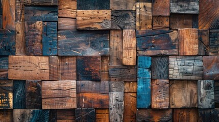 Vintage wooden elements for background concept