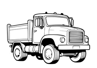 truck transportation coloring book for kids