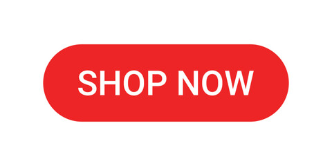 Shop Now Button - Vector Illustration Isolated on White Background