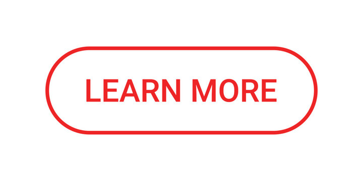 Outline Learn More Button - Isolated PNG Illustration on White Background