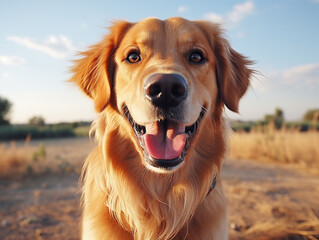 Fototapeta premium golden retriever portrait