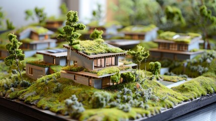 Eco-friendly Housing Maquette Representation 