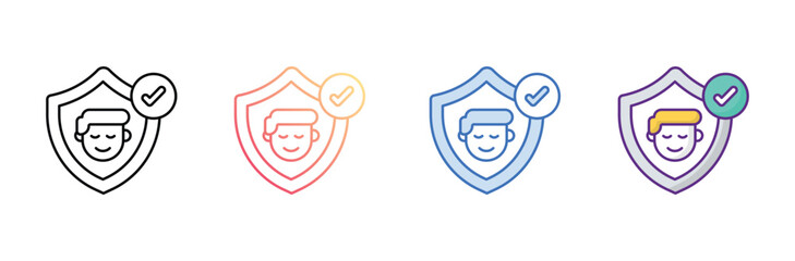 authentication icon design with white background stock illustration