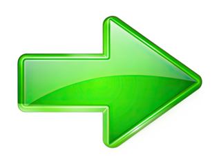 A green, glossy right arrow graphic isolated on a white background. Generative AI