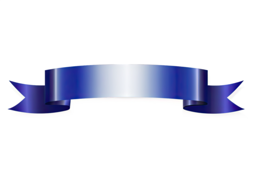 An isolated blue ribbon banner with a gradient, perfect for adding a decorative touch to your projects. Generative AI