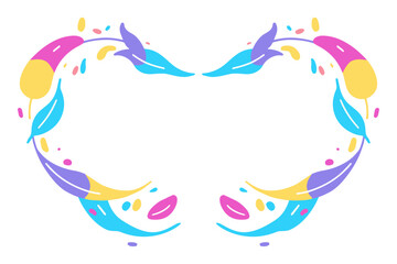 Abstract Floral Frames with Artistic and Colorful Designs