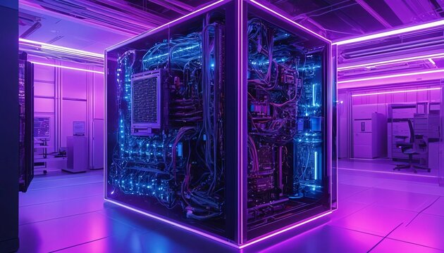 Real Quantum Computer working in a room