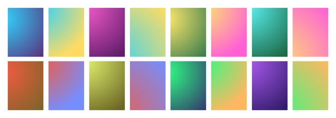 Set of Gradient Background Vector Illustrations