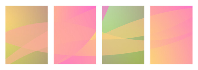 Fototapeta premium Set of Gradient Background Vector Illustrations