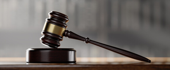 Gavel of Justice. Law Legal System Crime Lawyer Concept