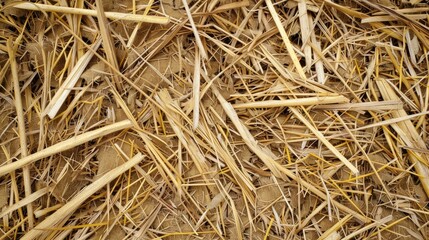 Straw background and ground covering