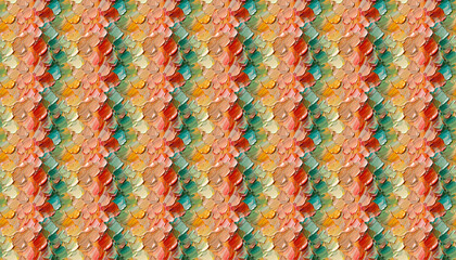 Fototapeta premium Closeup of sunset and sage brushstrokes, a closeup of sunset and sage abstract flat brushstrokes, resembling the texture of rounded flower petal