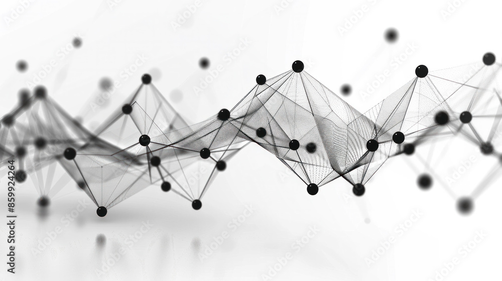 Poster a series of lines and dots that form a pattern. the lines and dots are connected to each other, crea
