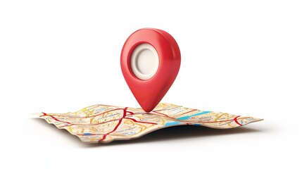 Mark location. Locate pin gps map. Realistic 3d design In plastic cartoon style. Icon isolated on white background. Vector illustration