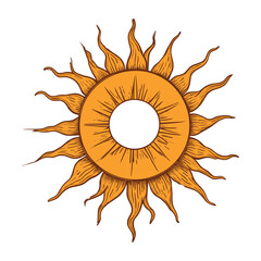 Sun Vintage Illustration 90s Style