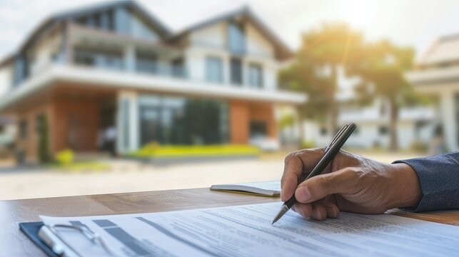 Real estate agent closing a deal with a client