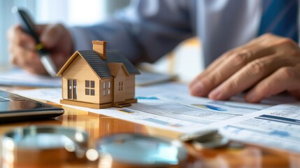 Reviewing financial documents while planning home purchase.