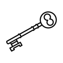 Secure Digital Key Icon Ideal for Authentication and Access