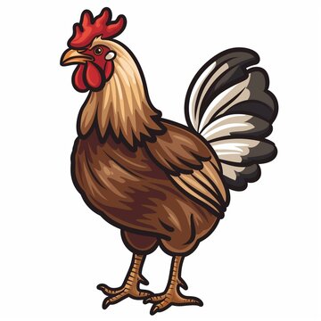 recommend clip art: Cartoon Rooster Illustration - Farm Animal Clip Art