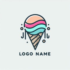 Fresh and Tempting Ice Cream Cone Logo